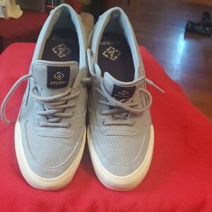 Sperry Womens Gray Sneakers Casual Low-Top Design